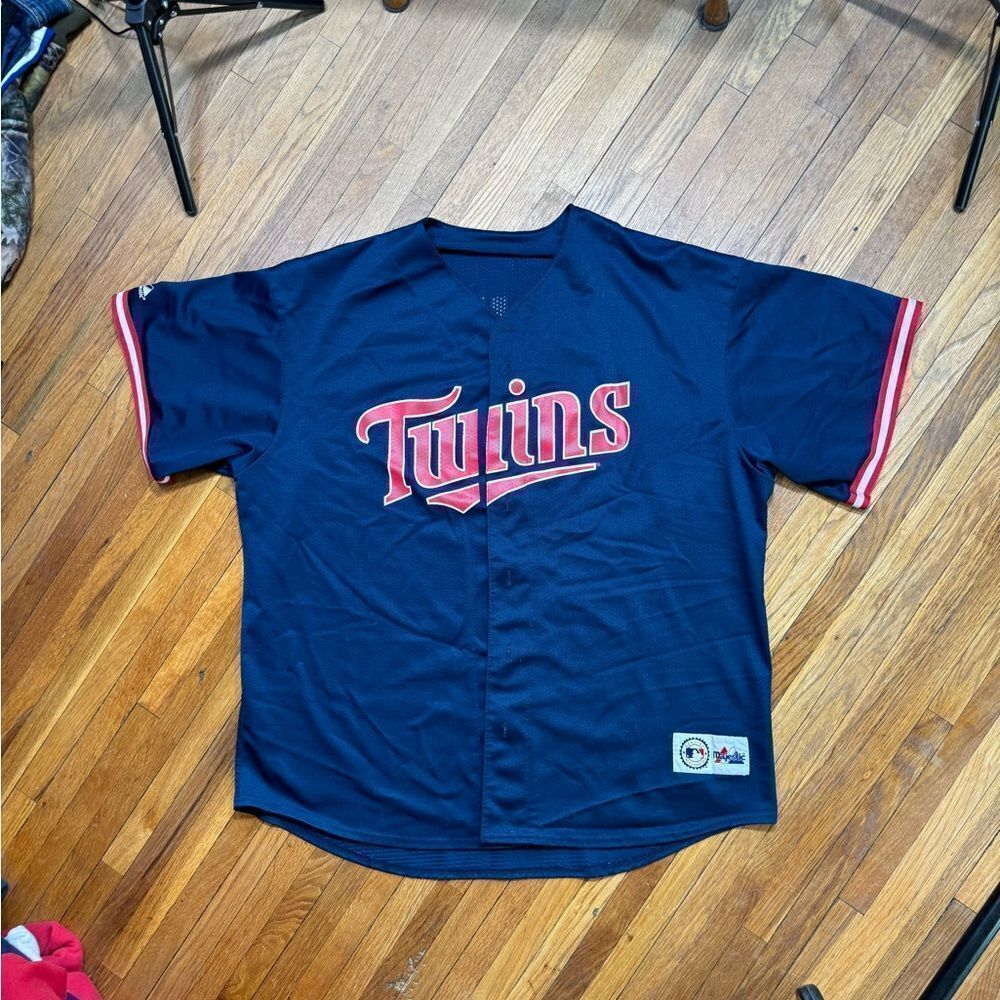 Christian Guzman #15 Minnesota Twins MLB Vintage 90s Majestic Blue Jersey